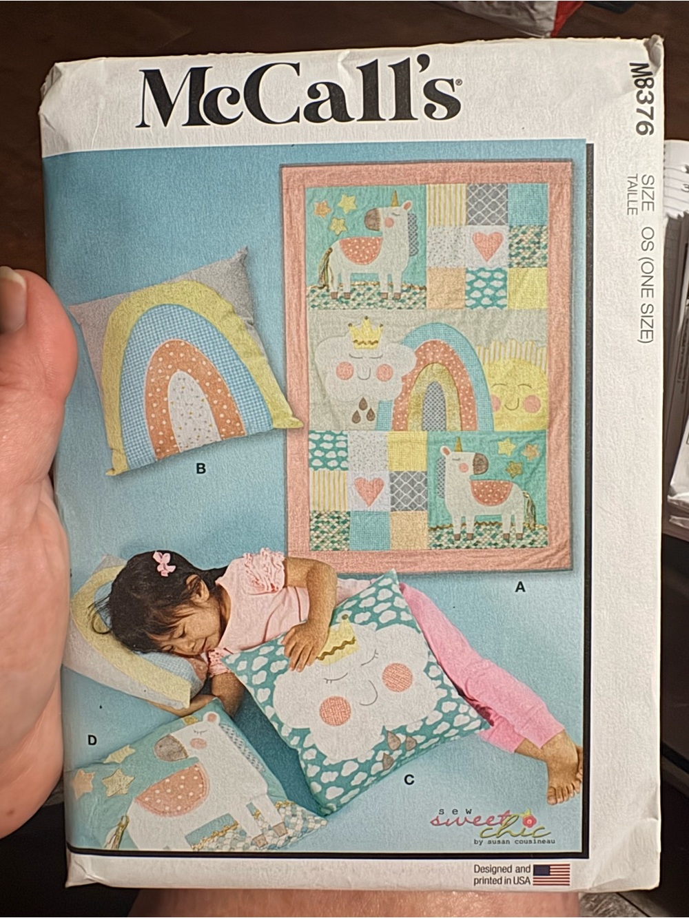BN UNCUT McCALL'S 8376 OS TODDLER SEWING PATTERNS BEDDING SET